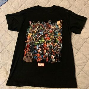Marvel Tee with all Characters — brand new